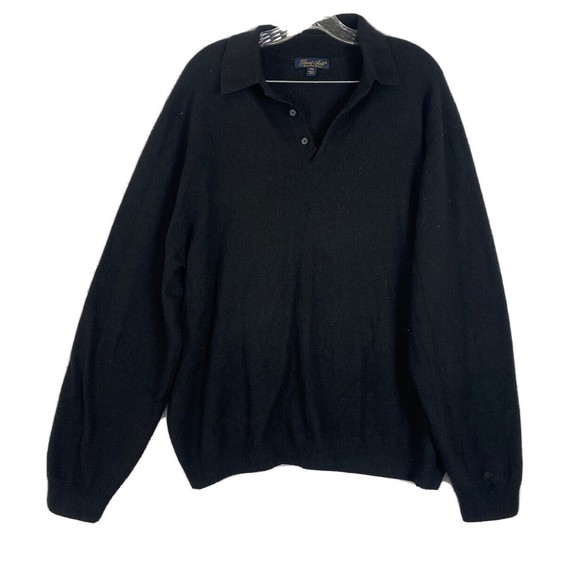 Garret Scott Mens Black 100% Extra Fine Merino Wool Size XXL - Picture 1 of 12